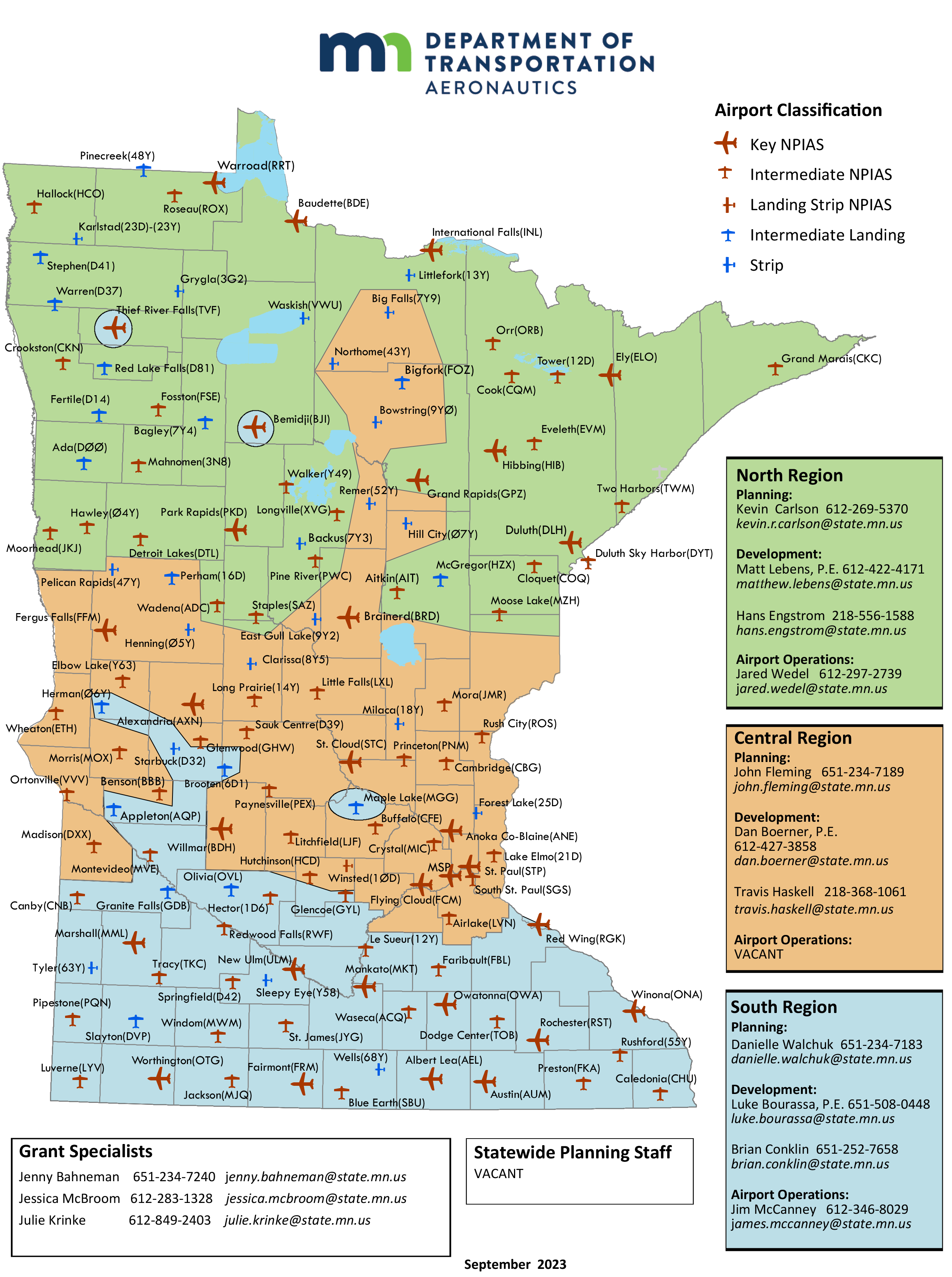 Map of Airport Development Regions